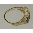 thumbnail image 3 of LBG 14k Yellow Gold Natural Blue Topaz Womens Trilogy Ring - Size 4.75, 3 of 5