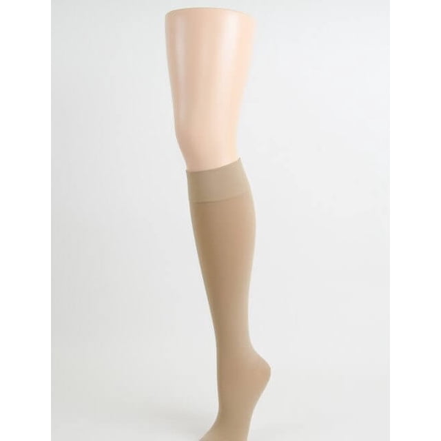 Legend Bas Opaques en Microfibre, Hauteur Genou, 20-30 mmHg (Petit, Naturel)
