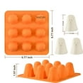 thumbnail image 2 of Ghost Silicone Molds Non-Stick 3D Chocolate Molds 9-Cavity Cute Ghost Mold for Jelly Gummy Candy Pudding Ice Cube Resin Cake Halloween Party Decorations, 2 of 9