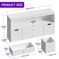 thumbnail image 6 of Yoneston 51.9" Kids Toy Storage Cabinet with 4 Drawers, Heavy Duty Toy Chest Bookshelves for Children's Playroom Bedroom, White, 6 of 9