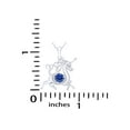 thumbnail image 5 of AFFY Round Shape Simulated Blue Sapphire & White Cubic Zirconia Unicorn Horse Pendant Necklace In 14k White Gold Over Sterling Silver, 5 of 6
