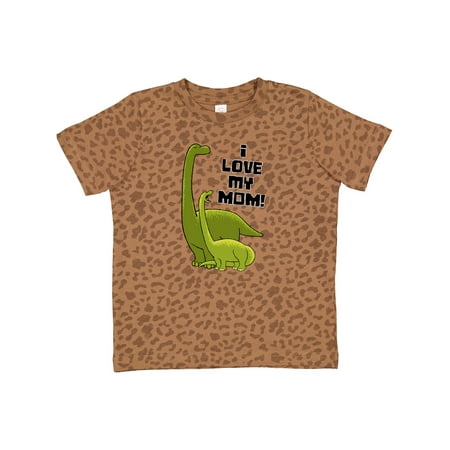 

Inktastic I Love My Mom with Baby and Mommy Brontosaurus Gift Toddler Boy or Toddler Girl T-Shirt