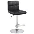thumbnail image 3 of Lenny Upholstered Adjustable Bar Stool Black (Set of 2), 3 of 12