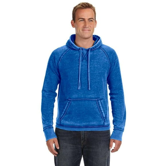 J America J8836-Neon Orange-XL Ladies Sydney Brushed Hooded V Pullover - Extra Large&#44; Neon Orange
