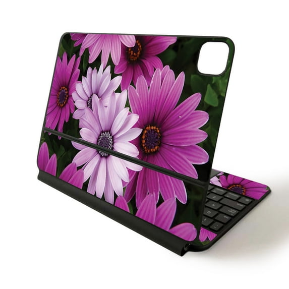 Skin Decal Wrap Compatible With Apple Magic Keyboard Compatible With iPad Pro 11-inch (2020) Sticker Design Purple Flowers