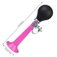 thumbnail image 4 of Bugle Horn Retro Clown Horn Kids Bike Horn Classic Vintage Metal Twist Loudspeaker Siren Hooter Snail Air Horn for Vehicles Bicycles Golf Cart Pink, 4 of 10
