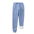 thumbnail image 5 of Christmas Clearance Sales! Womens Fleece Lined Joggers With Pockets,Womens Fleece Sweatpants Closed Legs,Elastic Drawstring Baggy Sweatpants For Women, Sherpa Pants Women Plus Size Joggers, 5 of 9