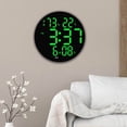 thumbnail image 2 of serony Wall Clock USB Powered Clock Digital Clock for Living Room Green Light, 2 of 8