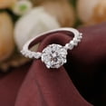 thumbnail image 3 of Eclet Jewels 2 Ct Round Brilliant Cut Diamond Ring - 14K White Gold Over Ring - Engagement Wedding Prong Setting Ring for Women's - Party Wear Diamond Ring - Beautiful Promise Ring for Women's, 3 of 9