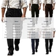 thumbnail image 3 of Zynoxe Mens Plus Size Autumn Winter Vintage Corduroy Suspender Pants Straight High Waist Business Casual Work Dress Pants with Adjustable Braces Black S, 3 of 9