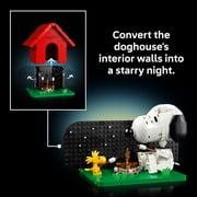 LEGO Ideas Peanuts: Snoopy's Doghouse Collectible Building Set for Adults - Room or Office Decor for Women & Men, Ages 18+ Gift for Fans - W/ Woodstock Figure - 21368