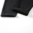 thumbnail image 4 of KDFJPTH Mens Stretch Jeans Comfort Waist Regular Fit Jeans Solid Black L, 4 of 5