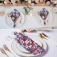 thumbnail image 3 of 4th of July Cloth Napkins, Red White and Blue Plaid Patriotic Memorial Day Washable and Reusable Dinner Napkins Set of 6, Table Napkin for Kitchen Party Birthday Wedding Hotel Housewarming 20"x20", 3 of 9