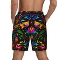 thumbnail image 4 of Balery Mexican Flower Traditional1 Mens Swim Trunks Swim Shorts for Men Quick Dry Inseam Beach Shorts with Compression Liner Pocket-X-Large, 4 of 9