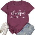thumbnail image 3 of Sherrylily Women Graphic Love Letter Print Thanksgiving T-shirt Summer Tops, 3 of 5