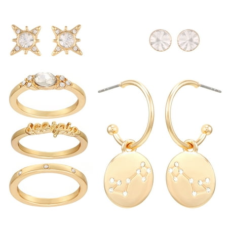 Scorpio zodiac ring and earring set