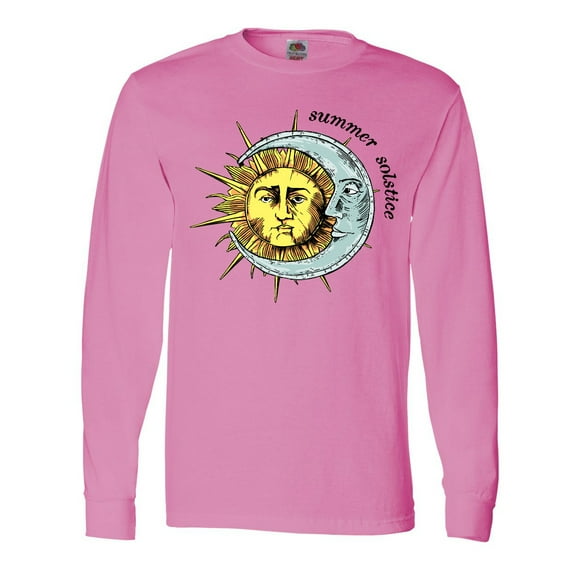 Inktastic Summer Solstice Sun and Moon Long Sleeve T-Shirt