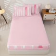 thumbnail image 4 of Homewish Pink Baseball Kids Zipper Twin Comforter Sets with Fitted Sheet and 2 Pillowcases, Est Sports Sleep Zipper Bedding Set, Pink Reversible, 4-Piece, 4 of 6