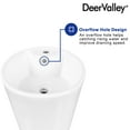 thumbnail image 6 of 33.66 in. Tall Circular Basin Pedestal Bathroom Sink in Glossy White with Single Faucet Hole and Overflow, 6 of 10