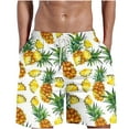 thumbnail image 2 of cllios Mens Hawaiian Swim Trunks Big and Tall Quick Dry Drawstring Board Shorts Lightweight Elastic Waist Beach Shorts Funny Pineapple Printed Swimwear Bathing Suits, 2 of 5