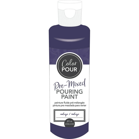 American Crafts Color Pour Pre-Mixed Paint 8Oz-Indigo