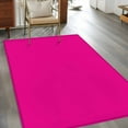 thumbnail image 4 of Rose Pink 4x6 Area Rugs, Farmhouse Solid Pink Color Modern Art Non-Skid Rubber Backing Large Rectangle Rugs - Living Room Bedroom Home Office, Indoor Floor Mat Carpets Washable Rug, 4 of 9