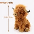 thumbnail image 4 of Peluche con forma de vaca de las Tierras Altas, 27,4 cm, color marrón, 4 of 7