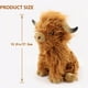 thumbnail image 4 of Highland Cows Animal de peluche realista vaca escocesa juguete de peluche suave animal de granja ganado muñeco de peluche presente para adultos niños niñas (vaca marrón 10.8 pulgadas), 4 of 4