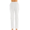 thumbnail image 3 of Lejafay Womens High Waist Medical Nursing Cargo Scrub Pants with Drawstring White S, 3 of 5