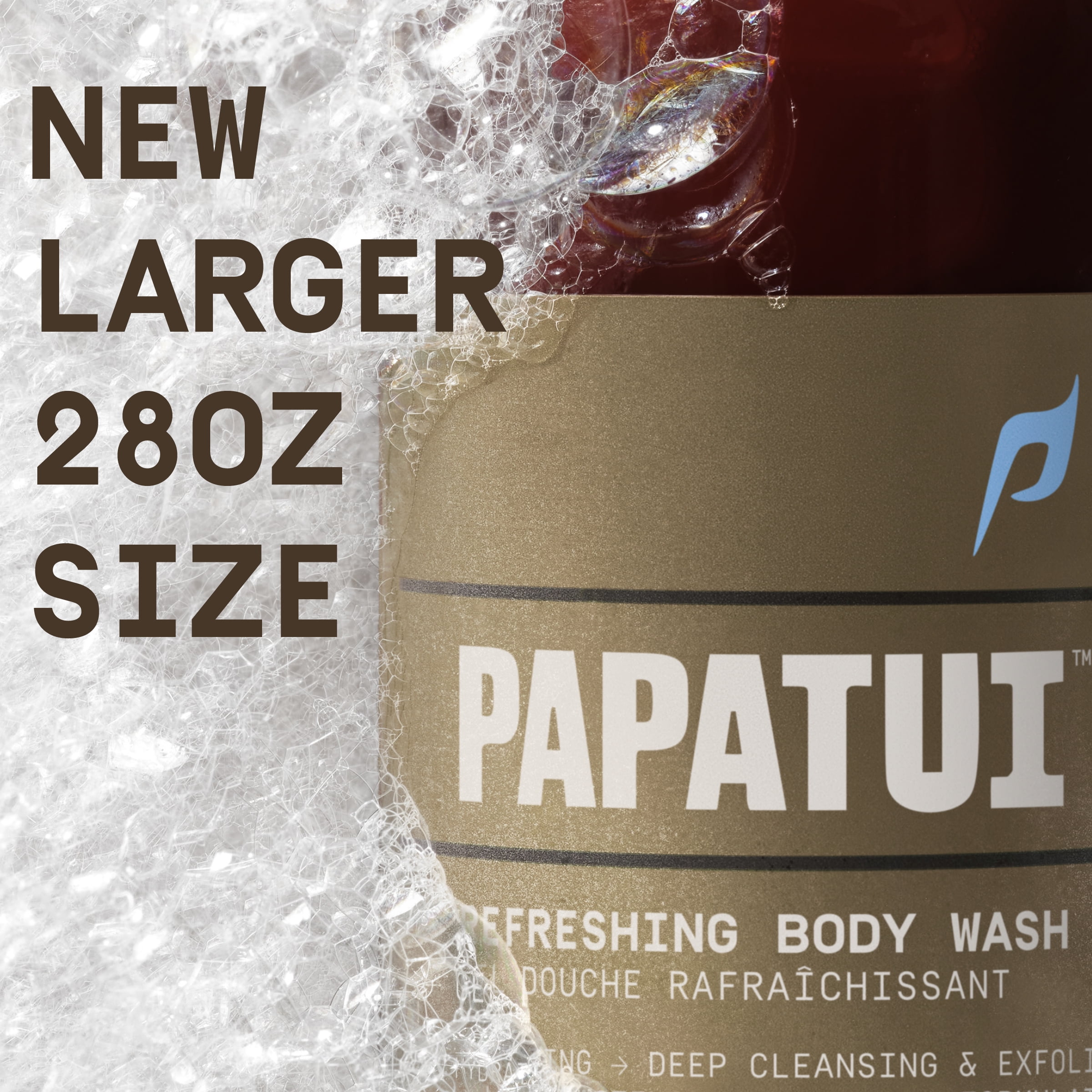 Papatui Mens Body Wash, Lush Coconut, Exfoliating, Hydrating