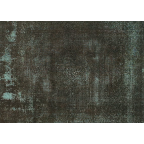 Ahgly Company Machine Washable Indoor Rectangle Abstract Turquoise Blue Modern Area Rugs, 7' x 9'