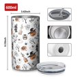 thumbnail image 4 of 20oz Coffee Tumblers Vintage Halloween Pattern Stainless Steel Vacuum Insulated Travel Tumbler Coffee Cups Mug with Lid and Straw with Cleaning Brush for Cold & Hot Drinks, 4 of 5