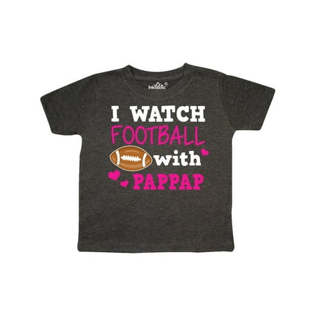 

Inktastic I Watch Football with My Pappap Gift Toddler Toddler Girl T-Shirt
