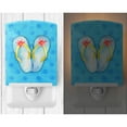 thumbnail image 2 of Caroline's Treasures BB8181CNL Flip Flops Blue Polkadot Ceramic Night Light, Blue, 6x4x3", multicolor, 2 of 2