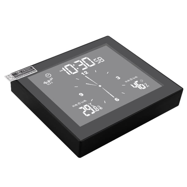 Reloj de Pared Digital Wosthever LCD Impermeable Temporizador de Ducha Color Negro