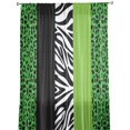 thumbnail image 4 of Stripes Green Black Leopard Zebra Print Sheer Curtains for Living Room Kitchen Tulle for Windows Voile Yarn Curtains for Bedroom, 4 of 7