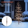 thumbnail image 6 of Alpine Corporation 71" High Indoor/Outdoor Artificial Flocked Christmas Tree with LED Lights, Brown, 6 of 13