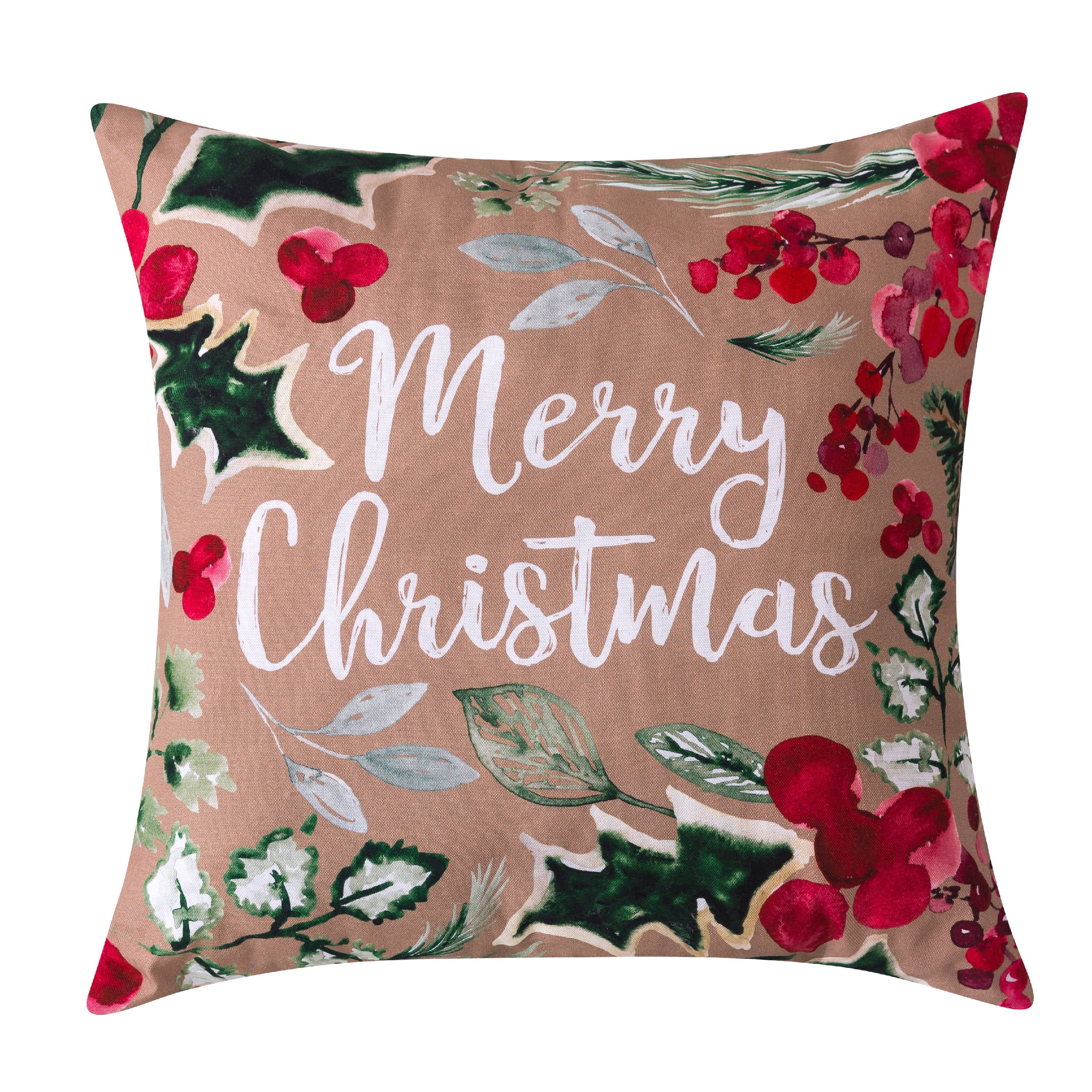 20 in. Sara B. Merry Christmas Throw Pillow