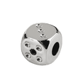 thumbnail image 3 of LOOKSEVEN 4PCS  Dice Shape Metric 6mm Guitar Knobs Volume Tone Control Knobs with Allen Key for Electric Guitar - Silver, 3 of 6