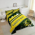 thumbnail image 4 of Erosebridal Rugby Sports Bedding Set Queen Size Green Bay Comforter Set American Football Gifts for Football Fans Women Men Football City Comforter Yellow Room Decor, 4 of 7