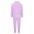 thumbnail image 4 of UAMVSH Fleece Pajamas for Women Zip Up Jacket and Long Pants Pj Set with Pockets 2 Piece Fluffy Loungewear Winter Clothes, 4 of 6