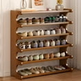 thumbnail image 2 of Dekrysova 6-Tier Bamboo Shoe Shelf Shoe Rack, Vertical Shoe Rack Organizer for Closet Floor, Multifunctional Front Door Shoe Rack,Utility Shoe Storage Organizer Shelving for Entryway Living Room Home, 2 of 12