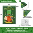 thumbnail image 5 of St Patrick''s Day Garden Flag Shamrock Leprechaun Hat 12x18 Inches Double Sided, Green Lucky Clover Holiday Outdoor Yard Decorations (Gnome-01), 5 of 6