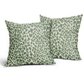 thumbnail image 2 of Sage Green Throw Pillow Covers 18X18 Inches Set of 2 Leopard Decorative Pillow Cases Animal Wildlife Pillow Cover with Zipper Home Decor for Sofa Couch Housewarming Gift Bed Couch Outdoor, 2 of 6