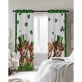 thumbnail image 4 of St. Patrick's Day Kitchen Curtains Cute Highland Cow Shamrock Gold Coin Green Cafe Short Curtains for Bathroom Blackout Window Curtain Small Window Treatment Drapes for Bedroom Living Room 52"x45"x2, 4 of 9