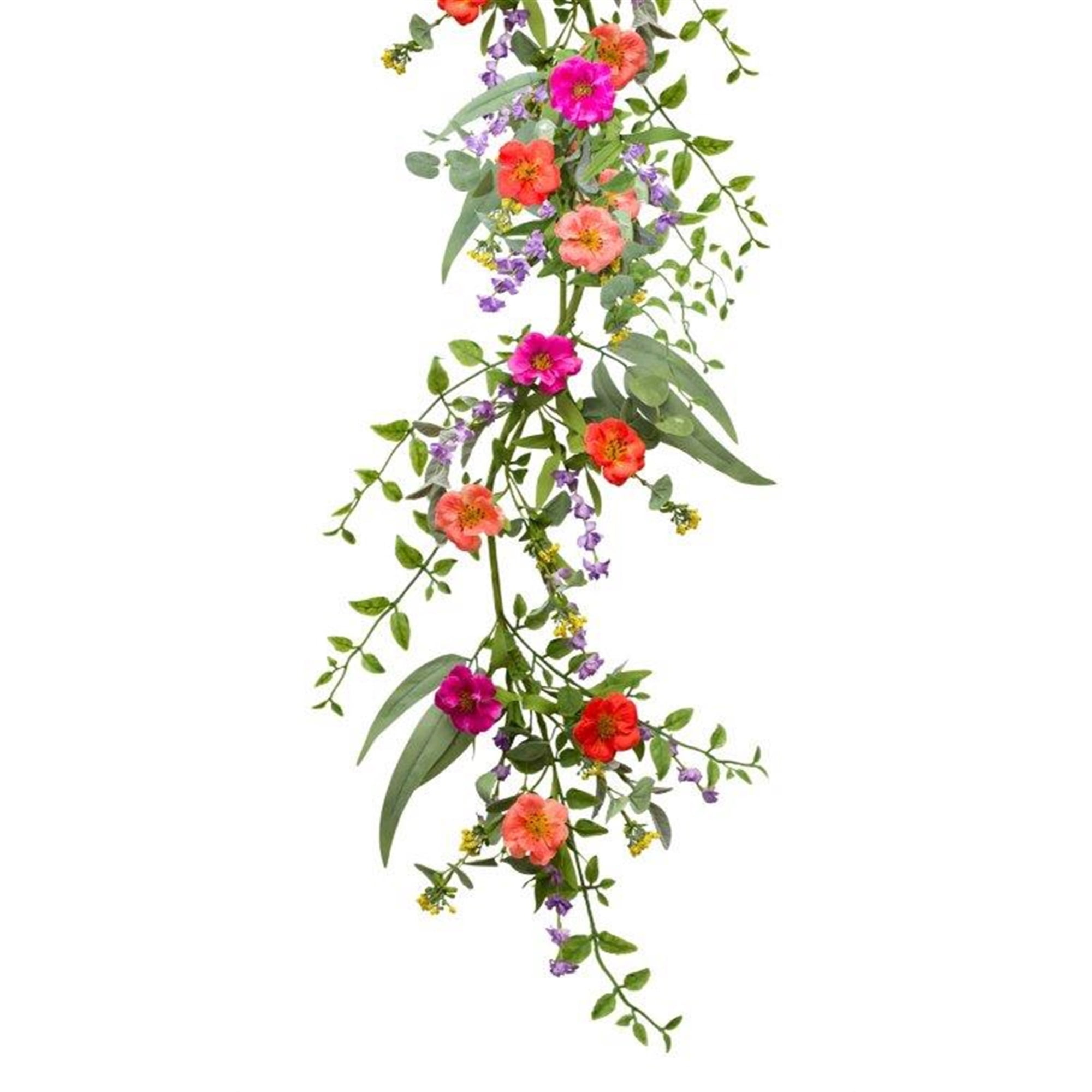 Mixed Floral Garland 5.5'L Polyester