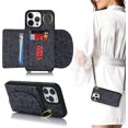 thumbnail image 2 of for iPhone 14 Pro Case with Card Holder for Women,for iPhone 14 Pro Phone Case Wallet with Strap,Credit Card Holder,Ring Stand,Crossbody Lanyard,PU Leather Phone Cases 6.1''(Black Leopard), 2 of 18