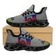 thumbnail image 1 of Zapatos para caminar con amortiguación y resistentes al desgaste para mujer, zapatillas de deporte de malla con diseño de la bandera de Haití, plataforma antideslizante, tenis deportivos para hombre, 1 of 6