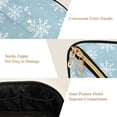 thumbnail image 5 of FORMRS Makeup Bag Travel Cosmetic Organizer for Women Fold Flat Zipper Pouch with Handle, Gray Snowflake, 5 of 8