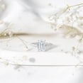 thumbnail image 5 of Rosec Jewels IGI Certified Lab Grown Diamond Emerald Cut Engagement Ring 3 Carat (E-VS1 Quality) - Diamond Ring with Hidden Halo, 10K White Gold, US 4.00, 5 of 9